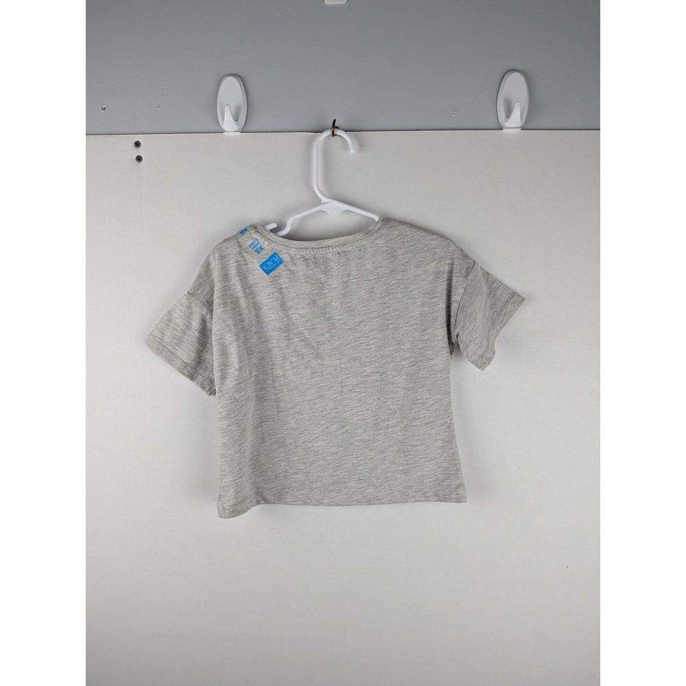 The Childrens Place Girls Gray Hashtag Sequin Crop Tee XS TP 4 - Picture 4 of 4